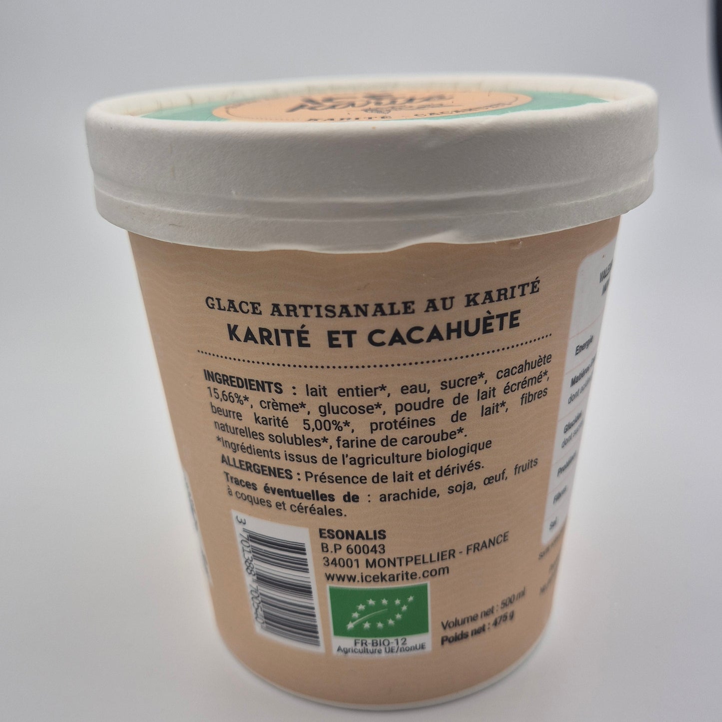 Glace ice karite cacahouette